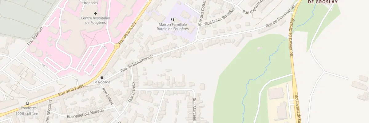 Plan du 30 Rue Beaumanoir à Fougères
