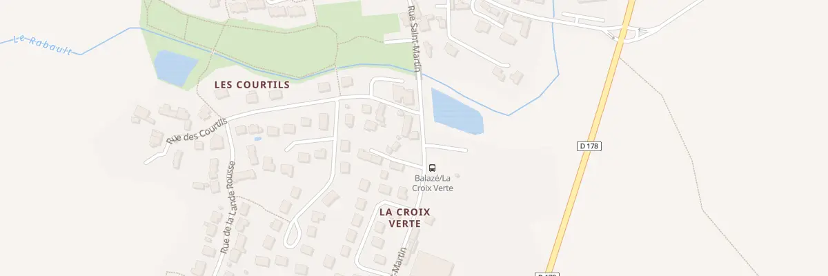 Plan du 38 Rue Saint Martin à Balazé
