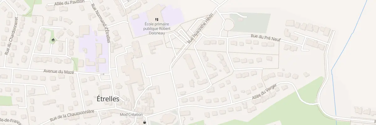 Plan du 2 Rue de la Moutaudière à Étrelles