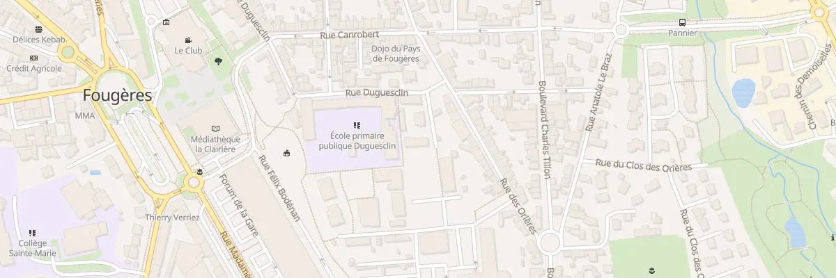 Plan du 2 Rue du Champ des Cartes à Fougères