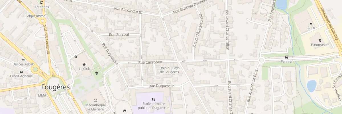 Plan du 33 Rue Canrobert à Fougères