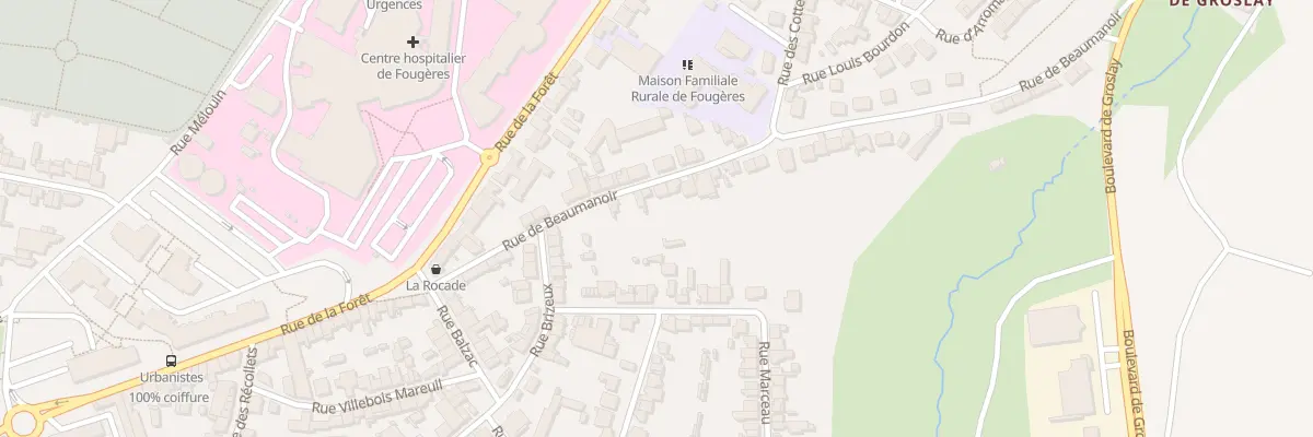 Plan du 22 Rue Beaumanoir à Fougères