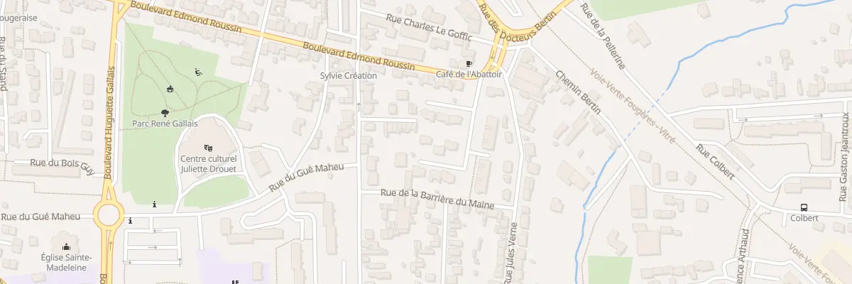 Plan du 8 Rue Gaston Mentec à Fougères