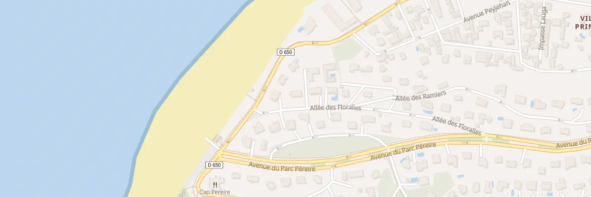 Plan du 4 All des Floralies à Arcachon