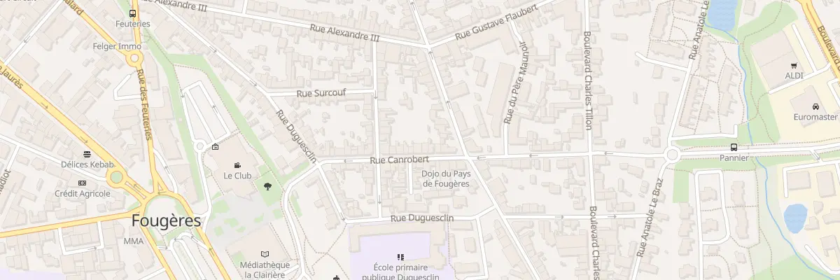 Plan du 25 Rue Canrobert à Fougères