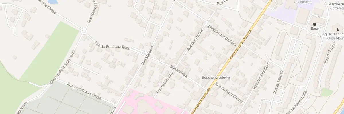 Plan du 15 Rue des Jardins à Fougères