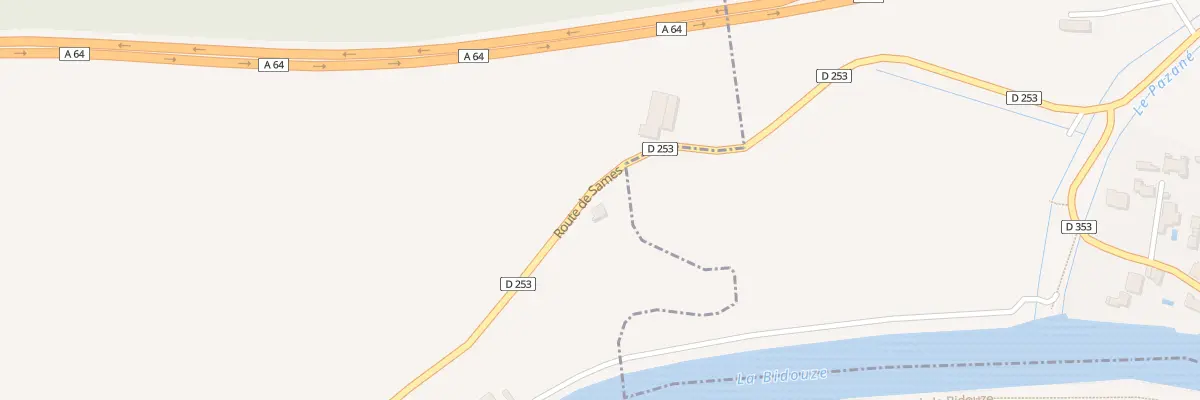 Plan du 864 Rte de Sames à Guiche