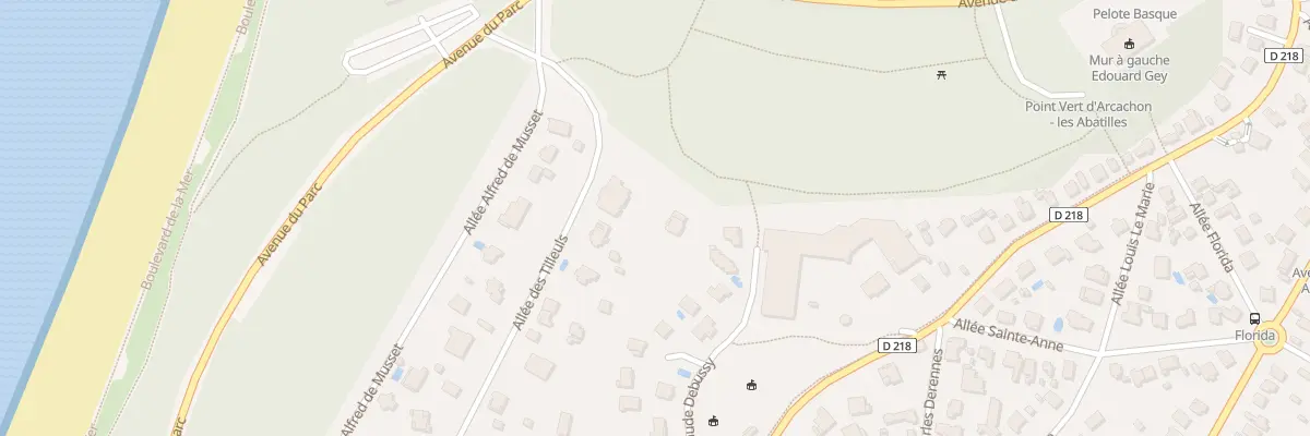 Plan du 9001 All des Tilleuls à Arcachon