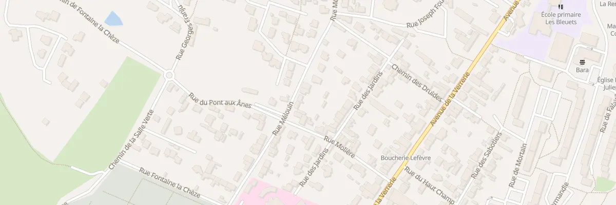 Plan du 20 Rue Mélouin à Fougères