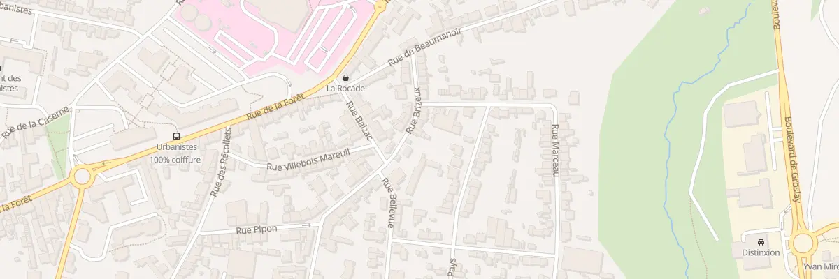 Plan du 8 Rue Brizeux à Fougères