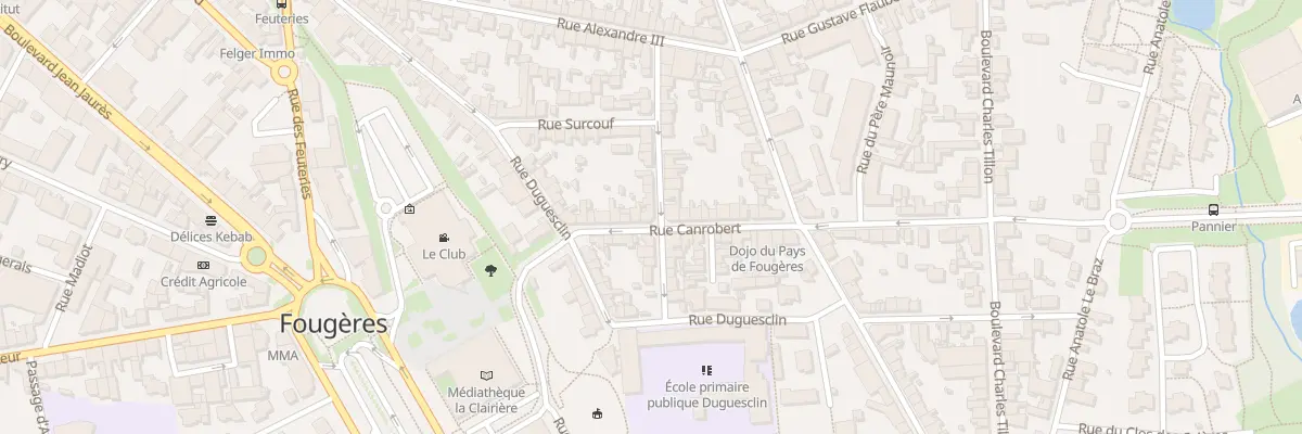 Plan du 15 Rue Canrobert à Fougères