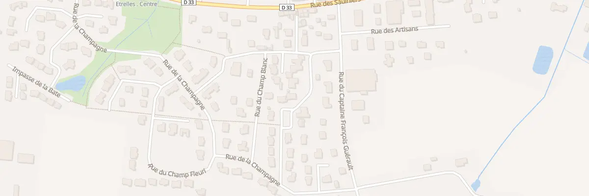 Plan du 2 Rue du Champ des Oiseaux à Étrelles