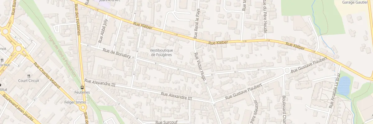 Plan du 31 Rue de Bonabry à Fougères