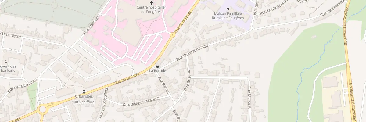 Plan du 10 Rue Beaumanoir à Fougères