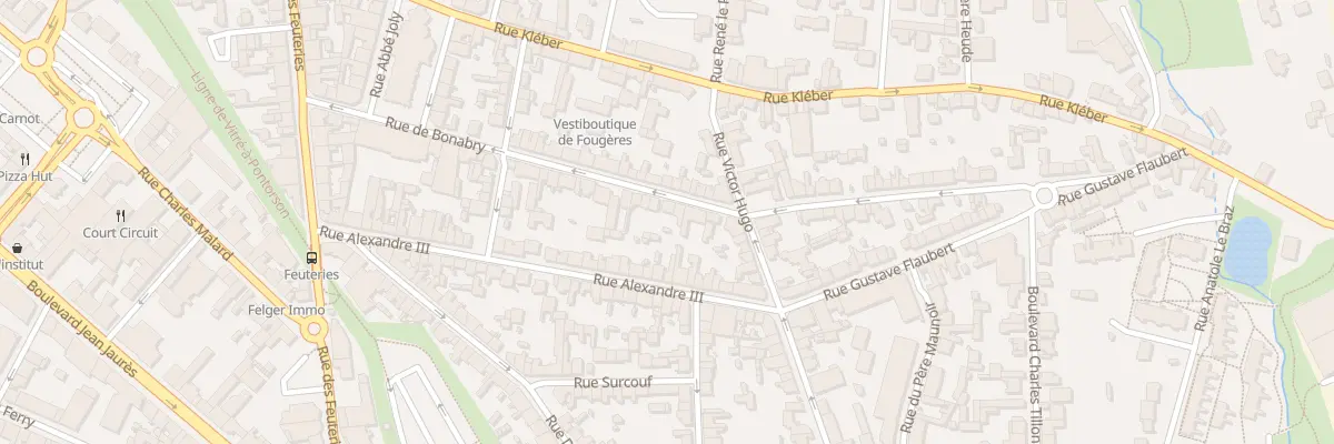Plan du 54 Rue de Bonabry à Fougères
