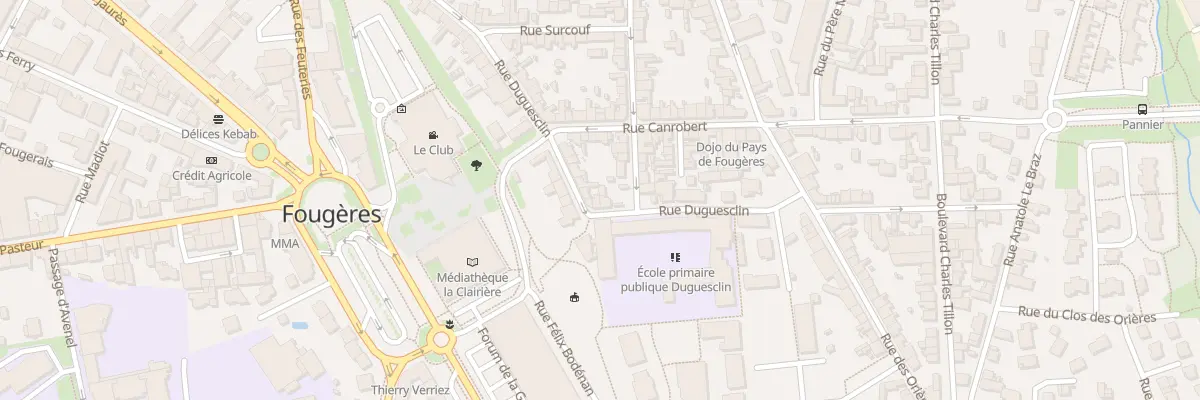 Plan du 55 Rue Duguesclin à Fougères
