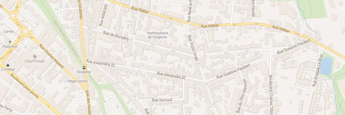 Plan du 52 Rue de Bonabry à Fougères