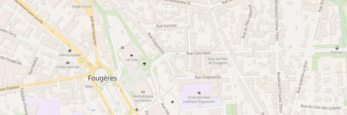 Plan du 4 Rue Canrobert à Fougères