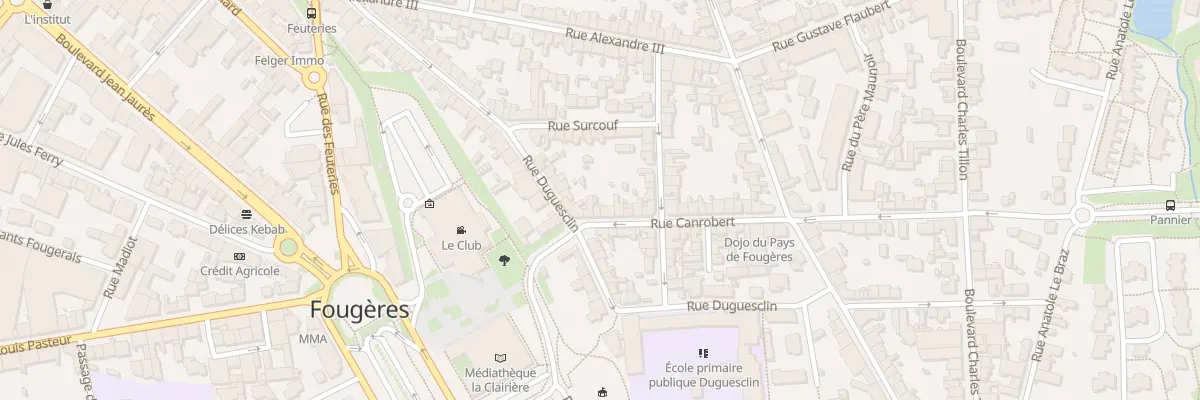 Plan du 5 Rue Canrobert à Fougères