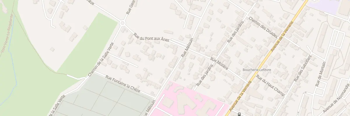 Plan du 13 Rue Mélouin à Fougères