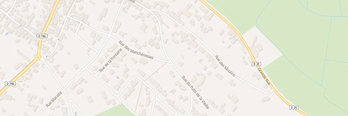 Plan de la Rue du puits de la vieille à Triaize