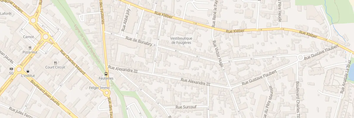 Plan du 38 Rue de Bonabry à Fougères