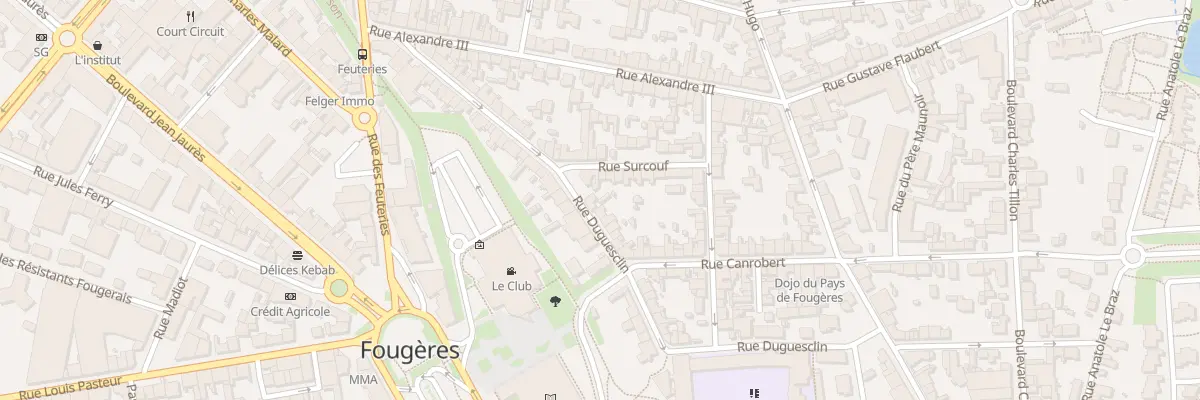 Plan du 31 Rue Duguesclin à Fougères