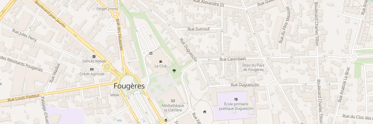 Plan du 50 Rue Duguesclin à Fougères