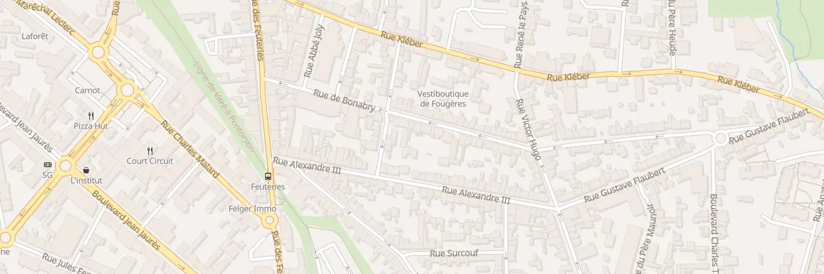 Plan du 32 Rue de Bonabry à Fougères