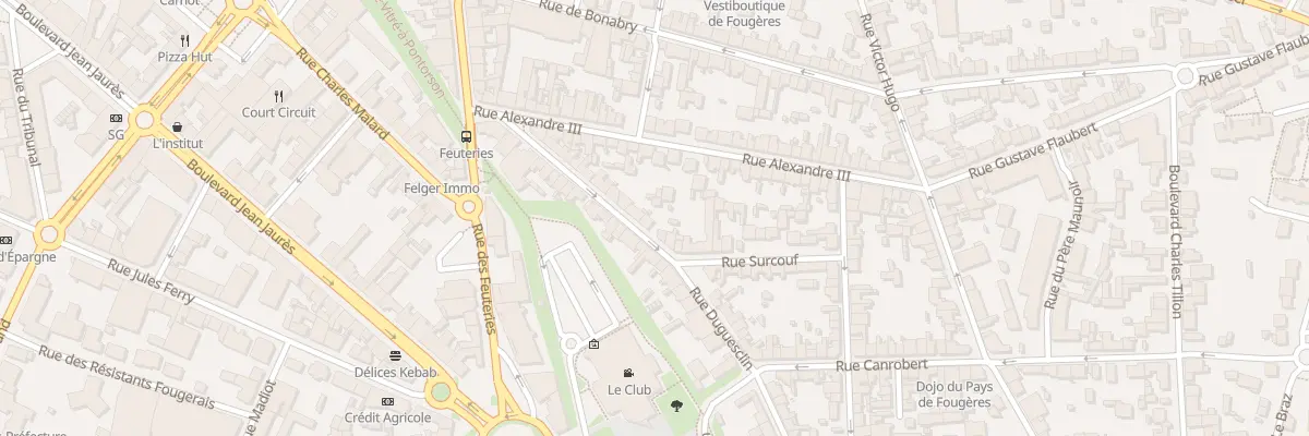 Plan du 23 Rue Duguesclin à Fougères