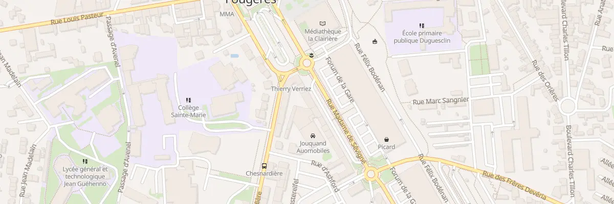 Plan du 10 Rue de Sevigne à Fougères