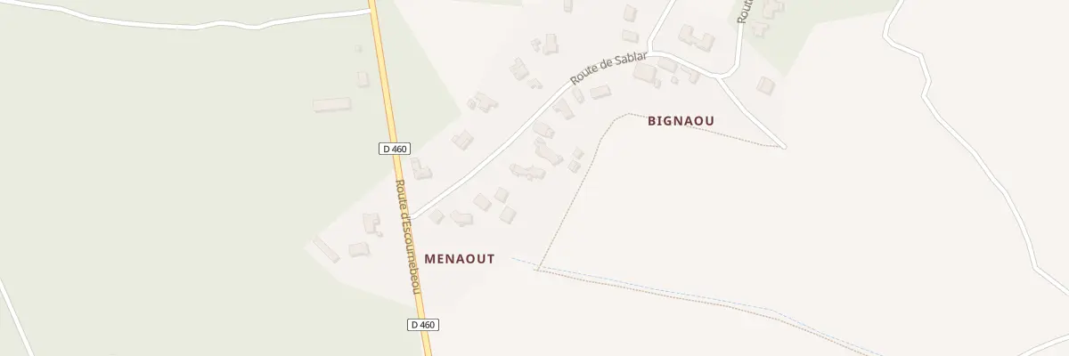 Plan de Rte du Sablar à Saubusse