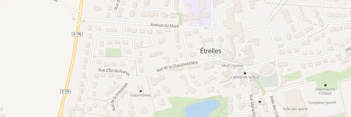 Plan du 1 Rue de la Chaussonniere à Étrelles