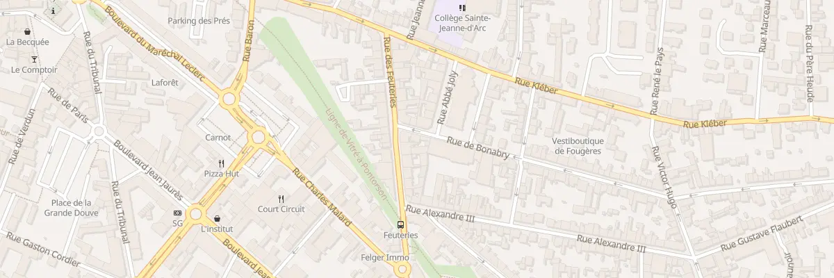 Plan du 4 Rue de Bonabry à Fougères