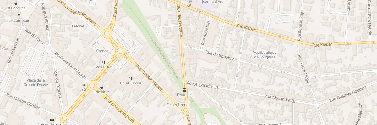 Plan du 26 Rue des Feuteries à Fougères