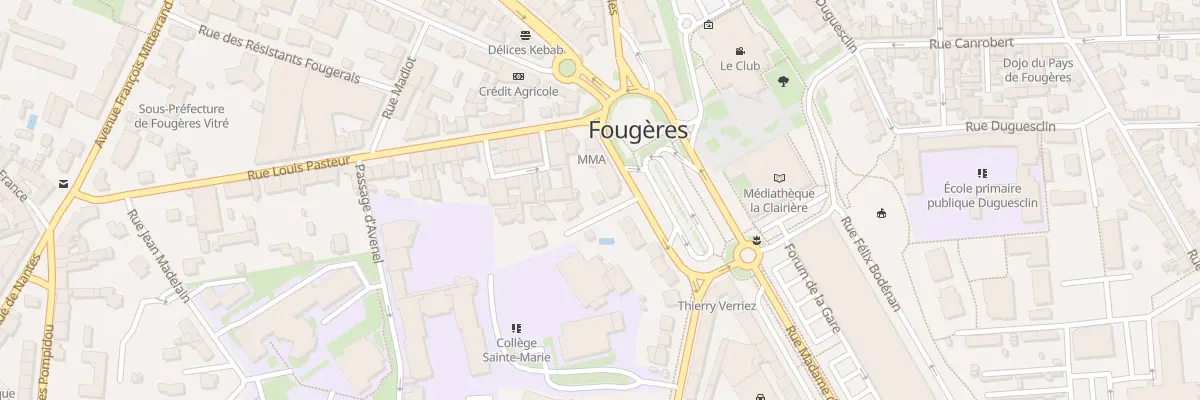 Plan du 3 Imp de la République à Fougères