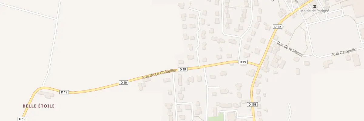 Plan du 12 Rue de le Chatellier à Parigné