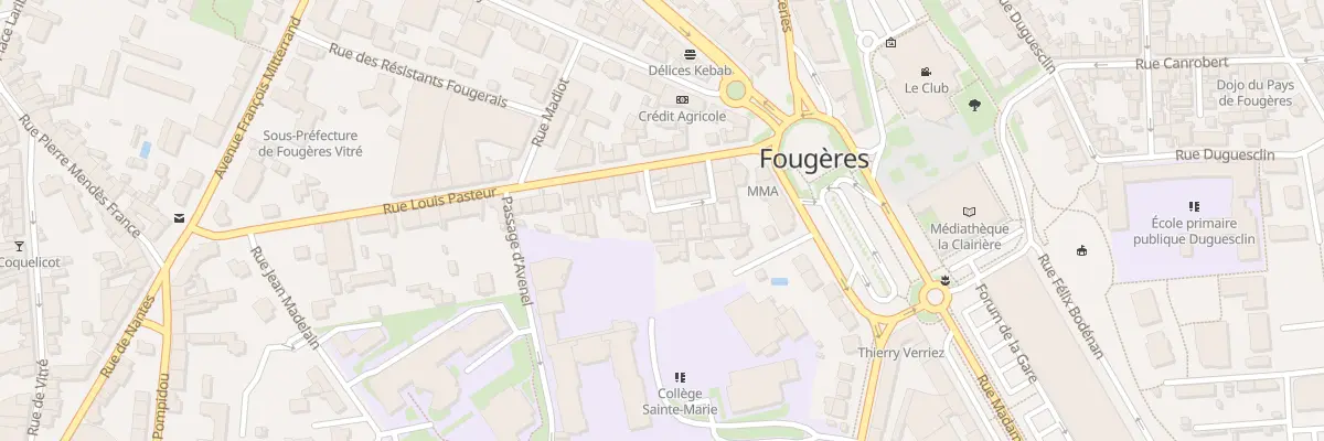 Plan du 44G Rue Pasteur à Fougères