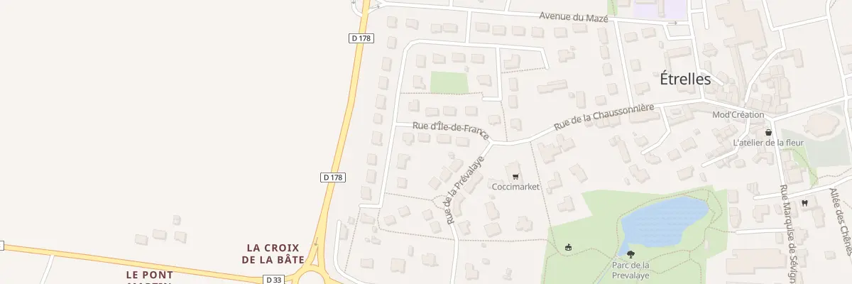 Plan du 5 Rue d’Ile de France à Étrelles