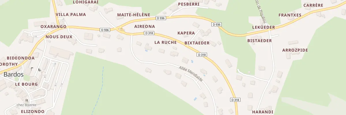 Plan du 4 All Mendialde à Bardos