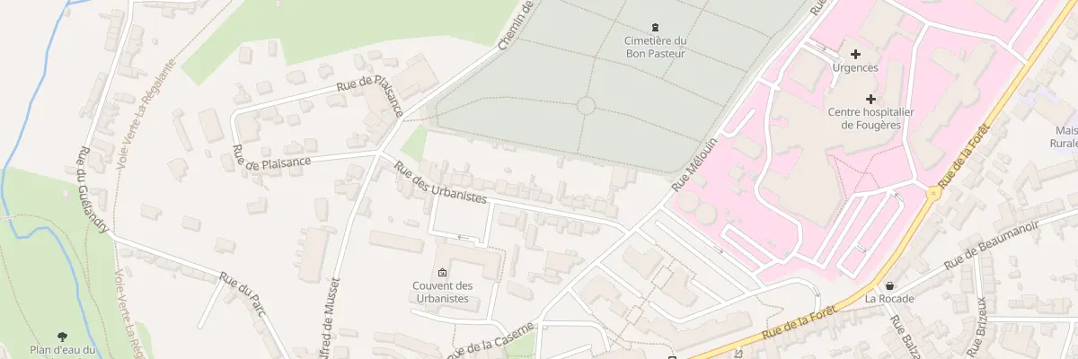 Plan du 18 Rue des Urbanistes à Fougères