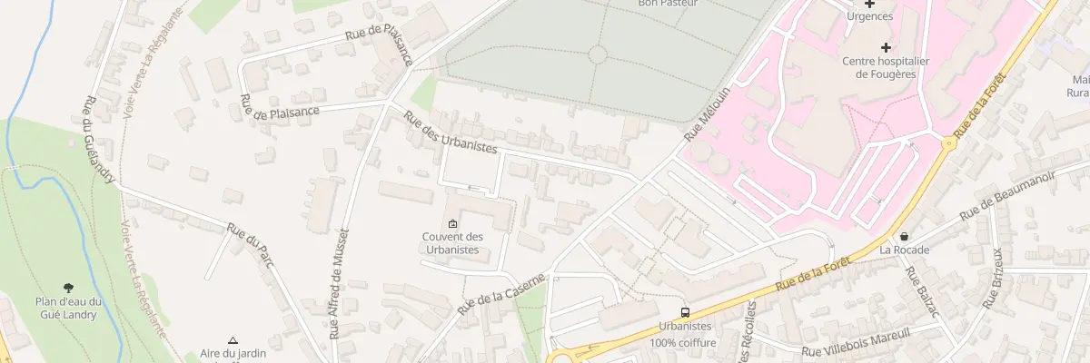 Plan du 13 Rue des Urbanistes à Fougères