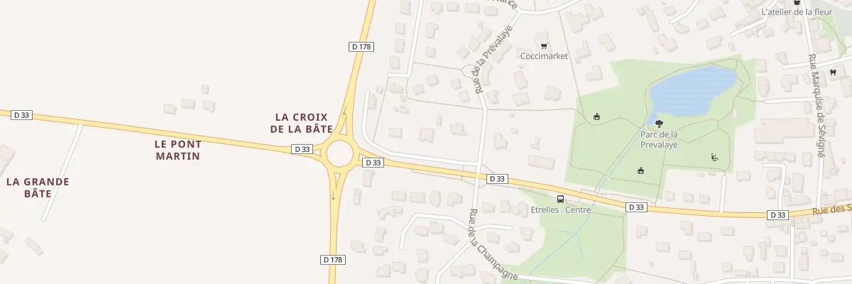 Plan du 14 Rue de la Prevalaye à Étrelles
