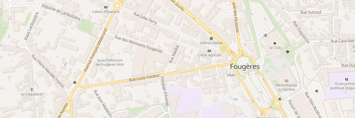Plan du 2B Rue Madiot à Fougères