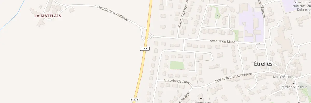 Plan du 19 Rue d’Ile de France à Étrelles