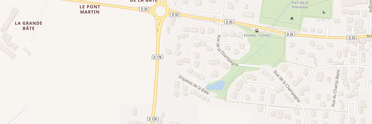 Plan du 12 Rue de la Champagne à Étrelles