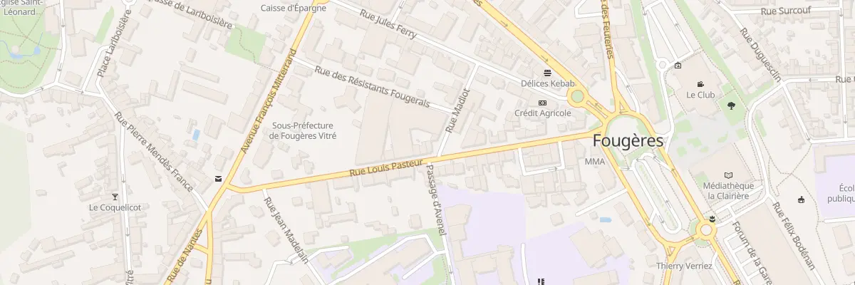 Plan du 27 Rue Pasteur à Fougères