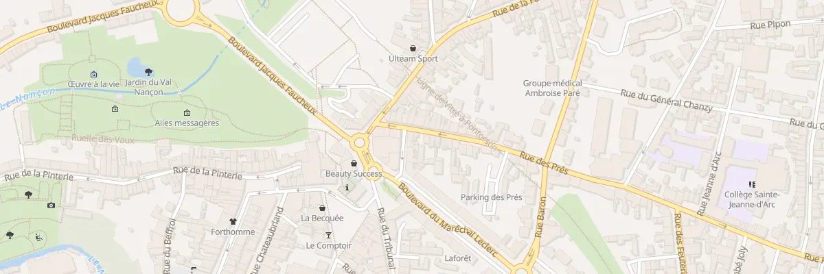 Plan du 1 Rue de l’Hospice à Fougères
