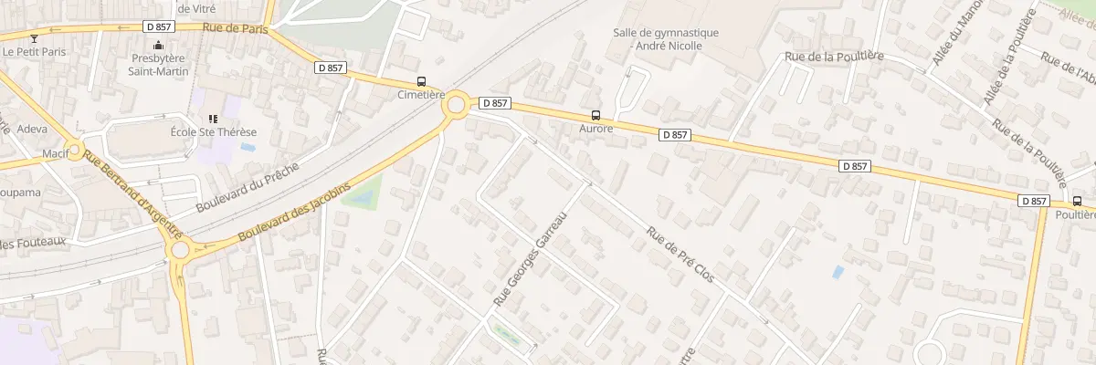 Plan du 10 Rue du Pre Clos à Vitré