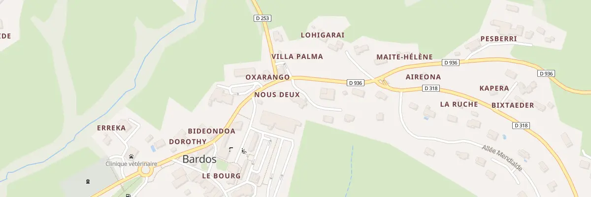 Plan du 1 All du Belvédère à Bardos